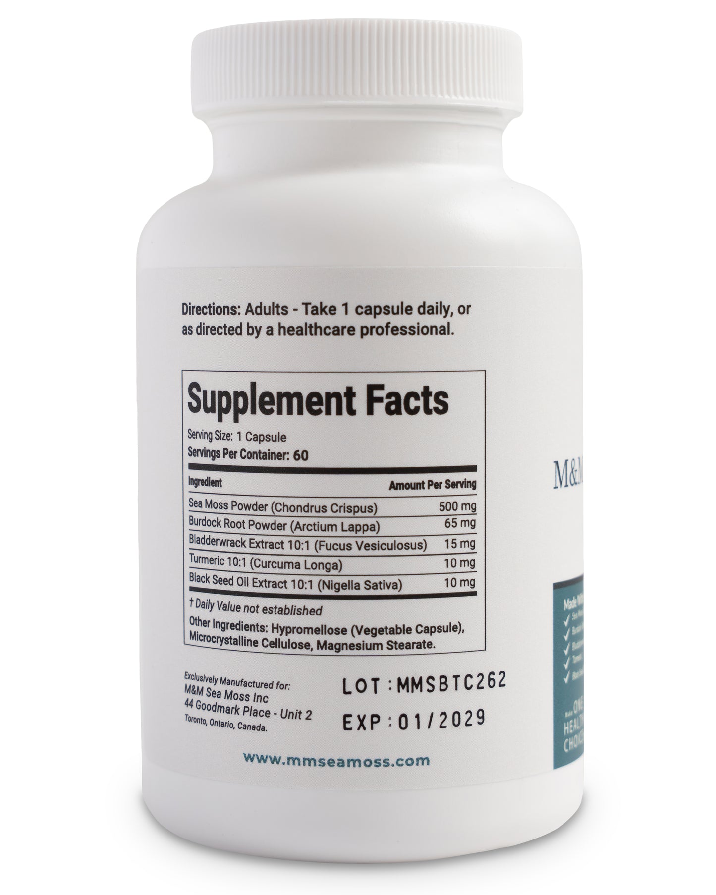 M&M Sea Moss Wellness Capsules – 60 Day Supply