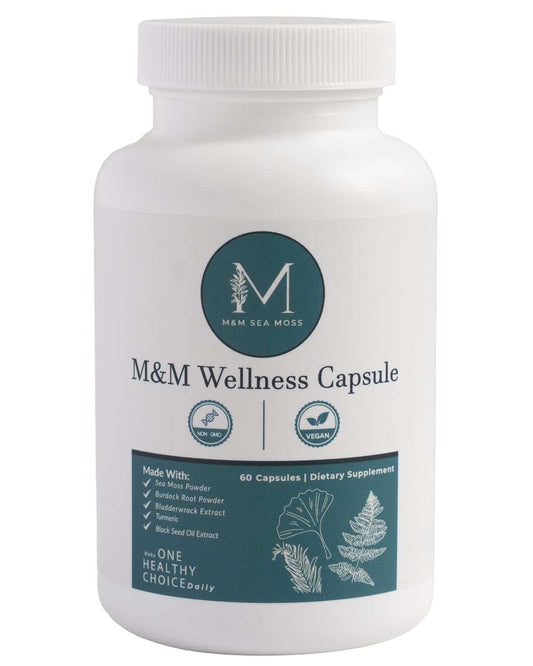 M&M Sea Moss Wellness Capsules – 60 Day Supply